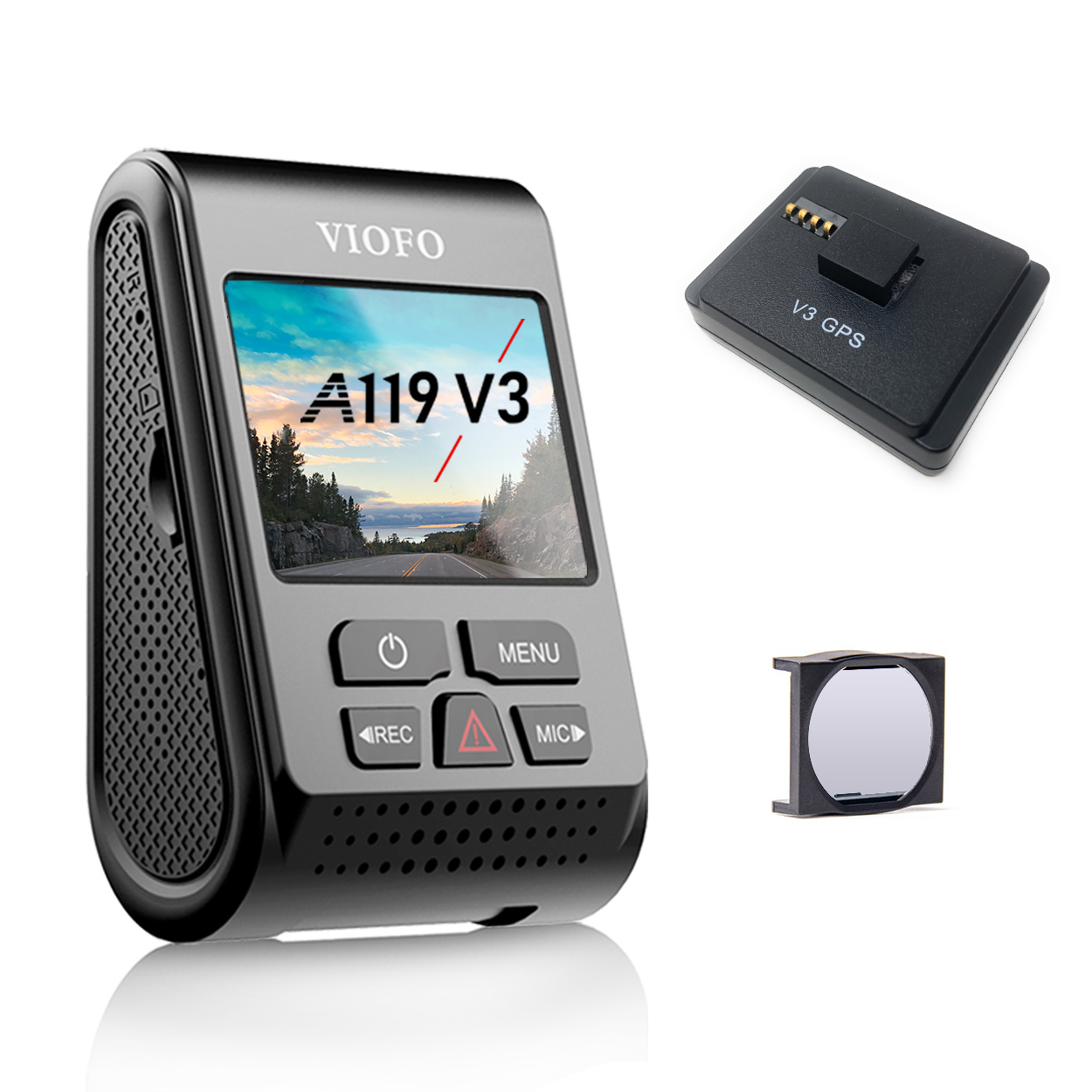 Видеорегистратор VIOFO A119 V3 с GPS модулем