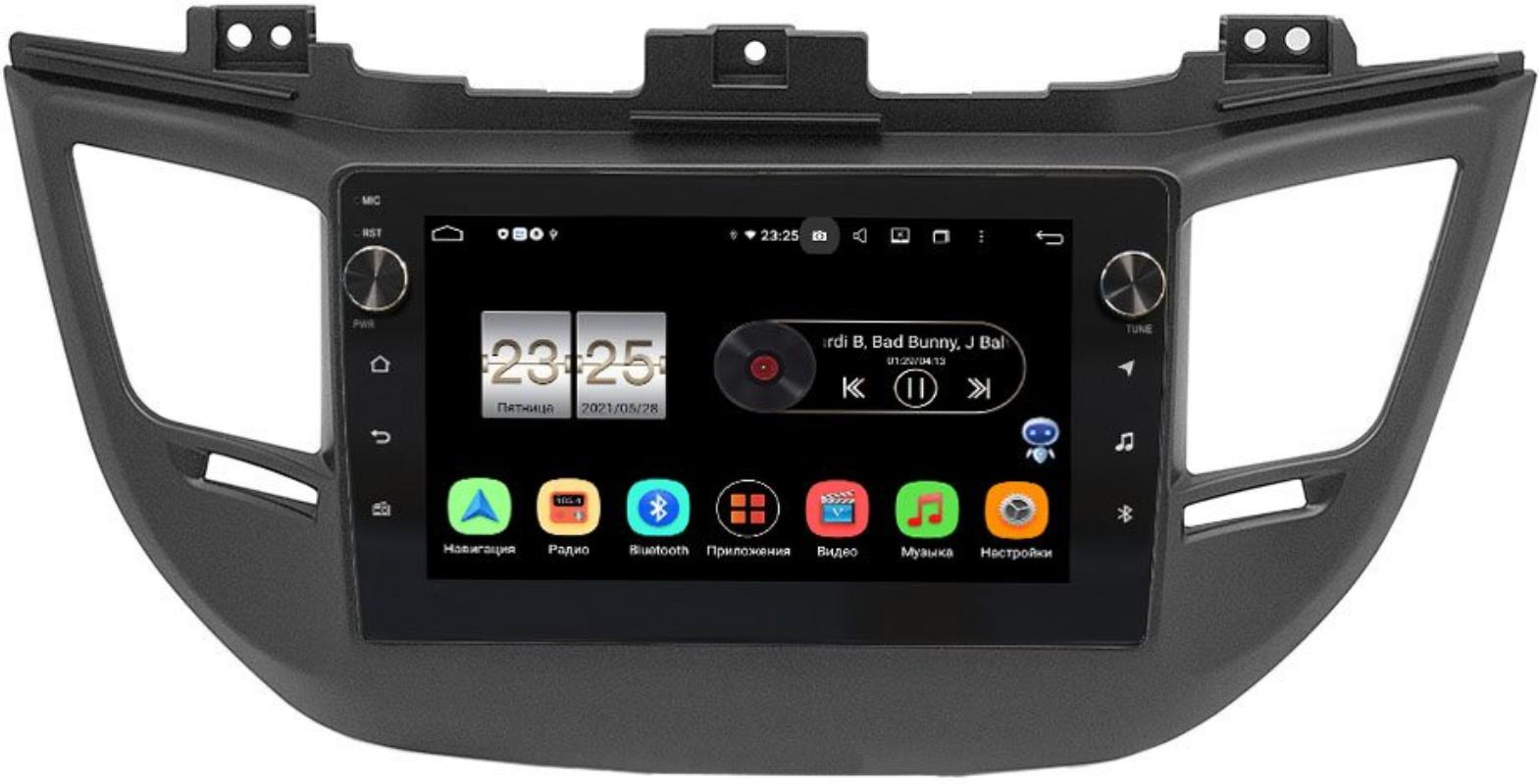 Штатная магнитола LeTrun BPX409-064-1 для Hyundai Tucson III 2015-2018 на Android 10 (4/32, DSP, IPS, с голосовым ассистентом, с крутилками) для авто с камерой (+ Камера заднего вида в подарок!)