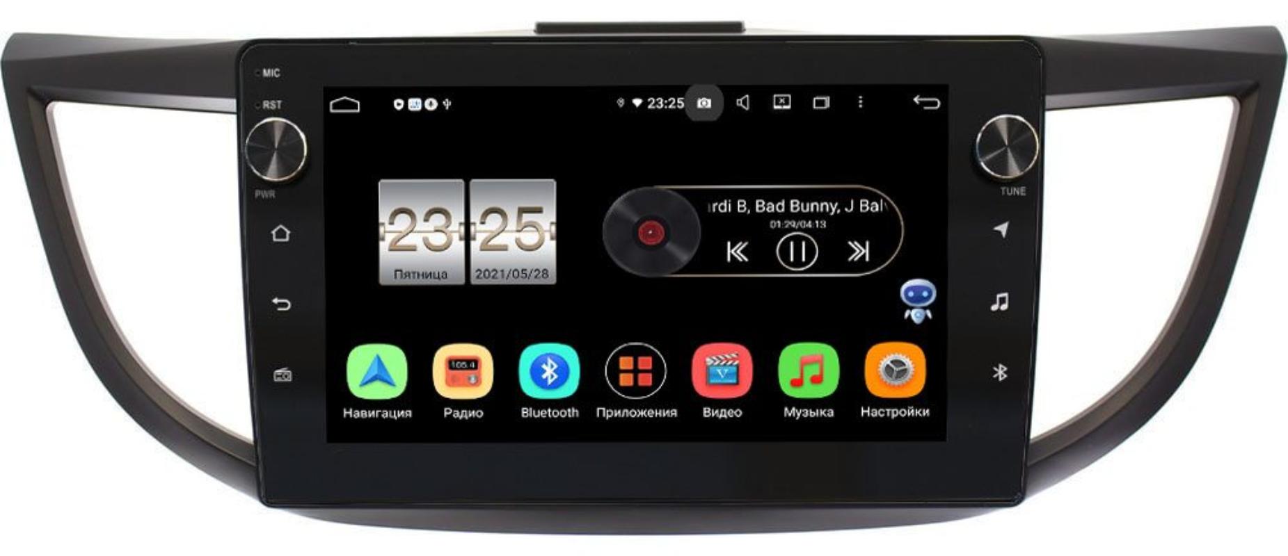 Штатная магнитола LeTrun BPX410-1012 для Honda CR-V IV 2012-2016 на Android 10 (4/32, DSP, IPS, с голосовым ассистентом, с крутилками) (+ Камера заднего вида в подарок!)