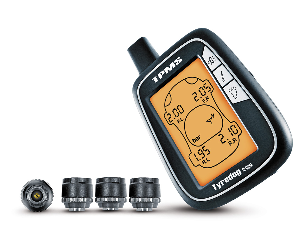 Система контроля давления и температуры в шинах Carax TPMS CRX-1002 (внешние датчики) (+ Салфетки из микрофибры в подарок)