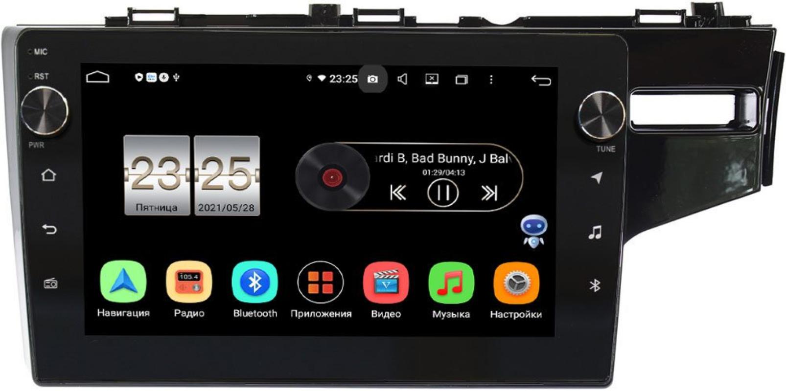 Штатная магнитола LeTrun BPX410-508 для Honda Fit III 2013-2021 (правый руль) на Android 10 (4/32, DSP, IPS, с голосовым ассистентом, с крутилками)
