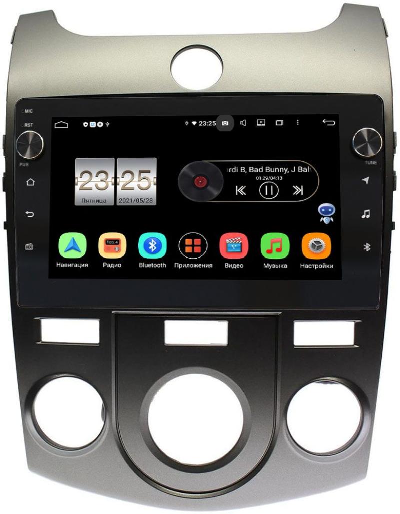 Штатная магнитола Kia Cerato II 2009-2013 для авто с кондиционером LeTrun BPX609-9128 на Android 10 (4/64, DSP, IPS, с голосовым ассистентом, с крутилками) (+ Камера заднего вида в подарок!)