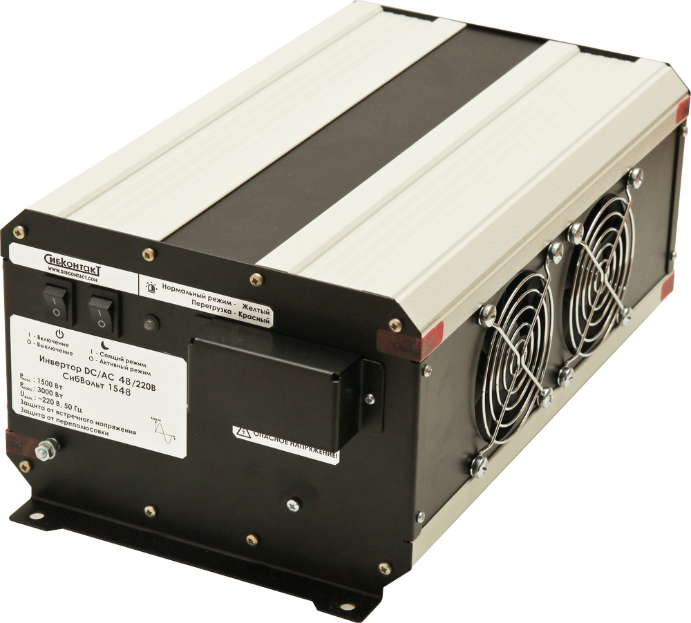 Инвертор Сибконтакт DC-AC, 48В/1500Вт Li-ion СибВольт 1548