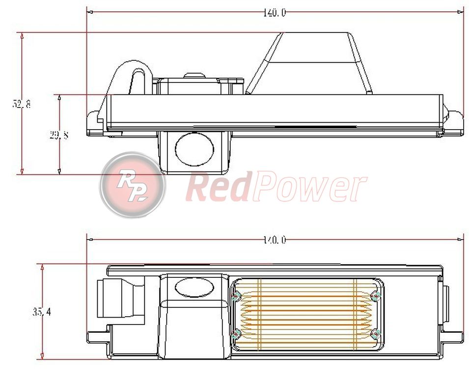 Штатная видеокамера парковки Redpower TOY046P Premium для Toyota RAV4