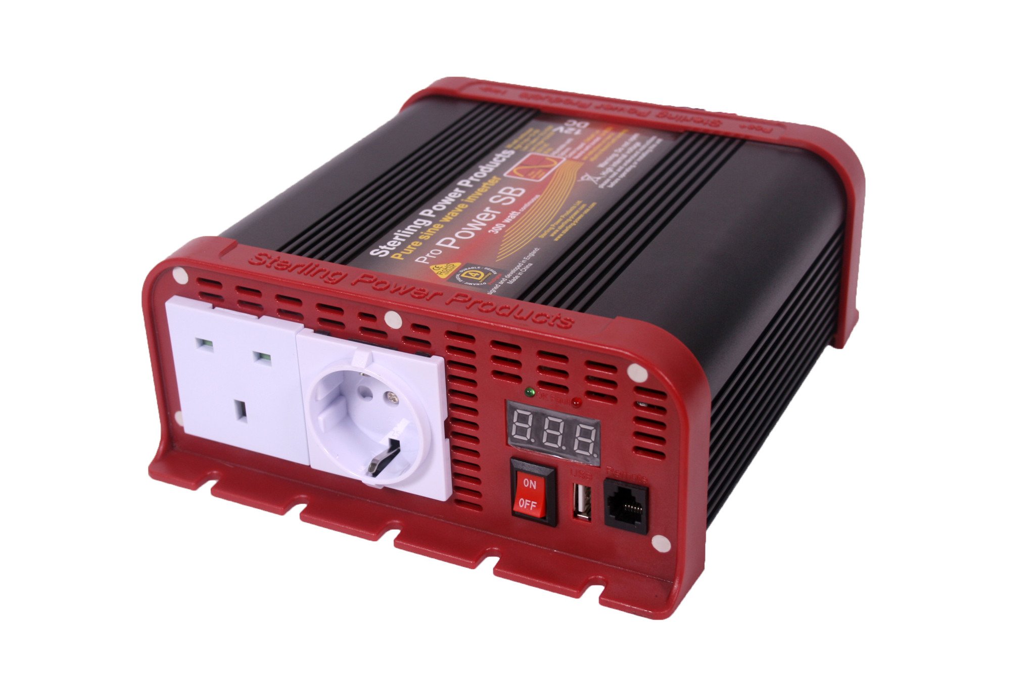 Преобразователь напряжения автомобильный Sterling Power ProPower SB 300 USB чистый синус (12В > 220В, 300Вт)