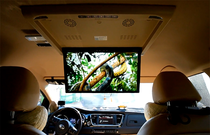Установка потолочного монитора в автомобиль Mitsubishi Delica | KIBERCAR | Дзен