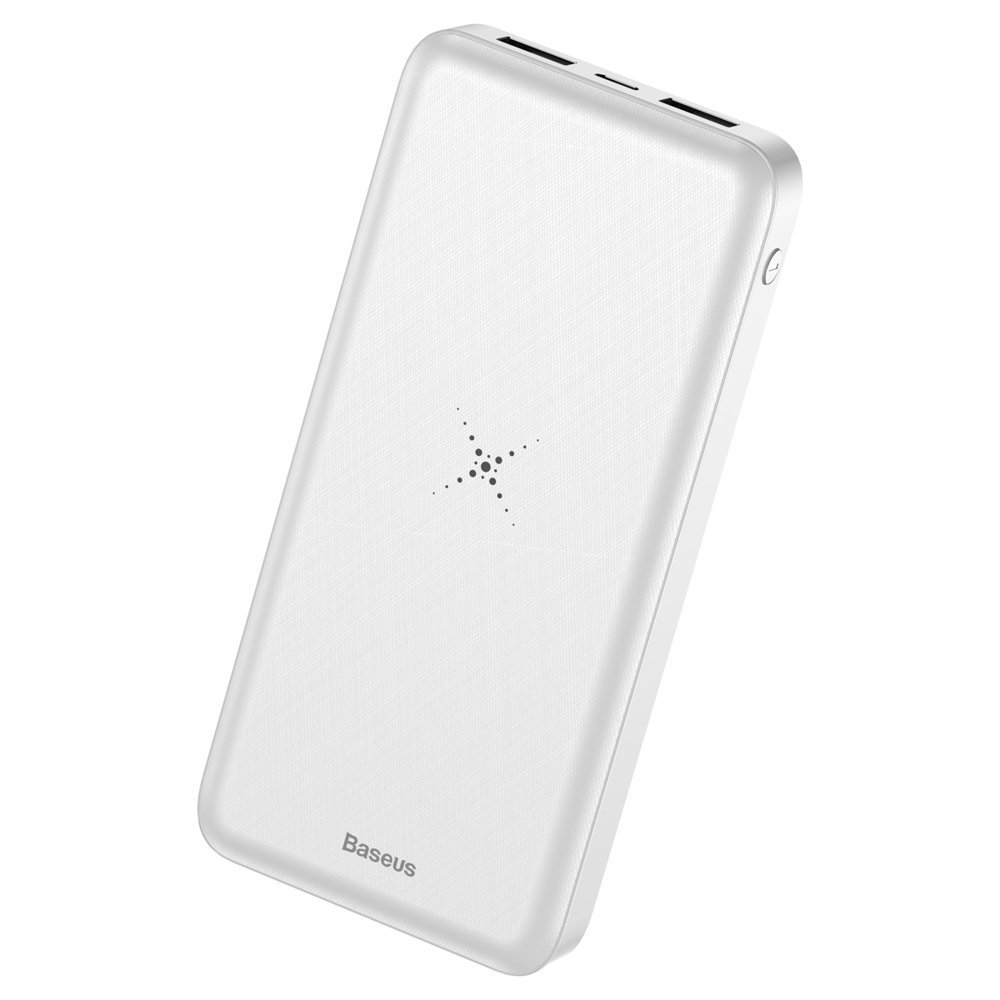 Повербанк с беспроводной зарядкой Baseus M36 Wireless Charger Powerbank 10000mAh white