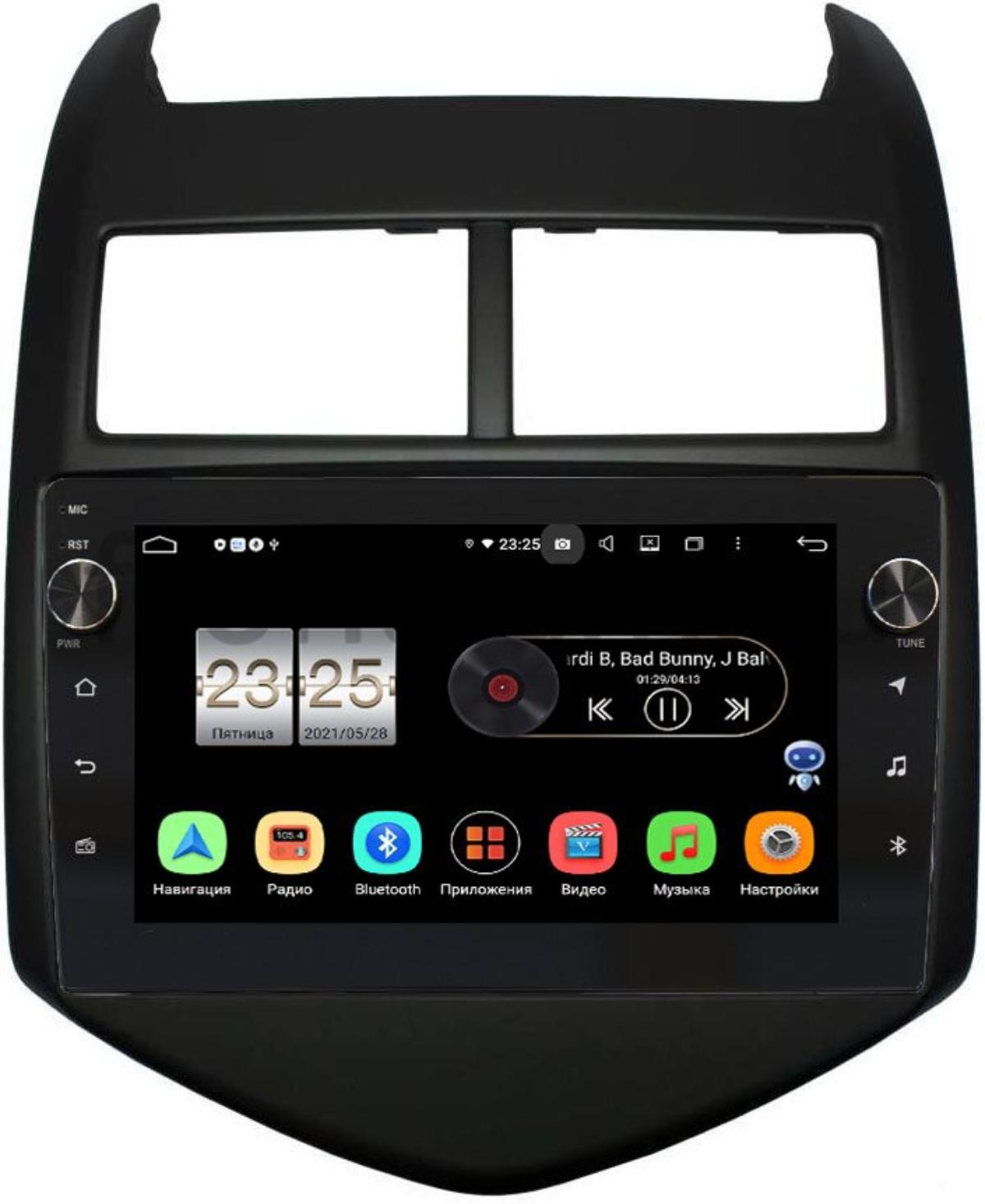 Штатная магнитола LeTrun BPX409-9009 для Chevrolet Aveo II 2011-2015 на Android 10 (4/32, DSP, IPS, с голосовым ассистентом, с крутилками) (+ Камера заднего вида в подарок!)