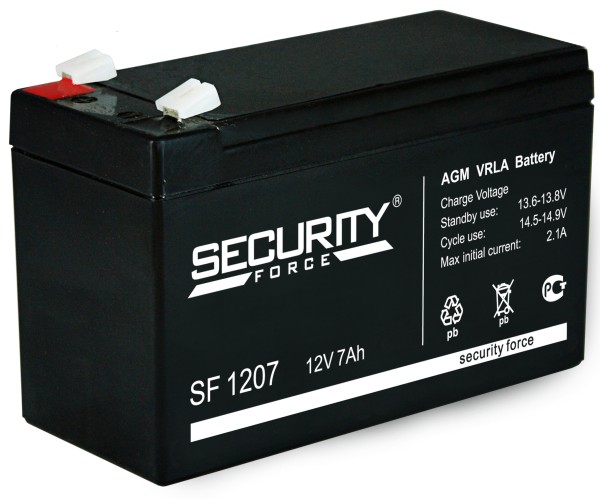 Аккумулятор 7,2 Ач 12 В для эхолотов Security Force SF 1207