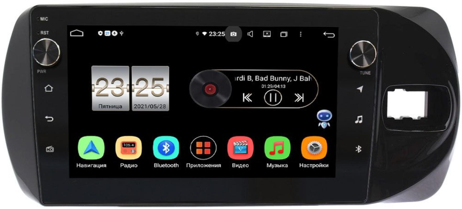 Штатная магнитола LeTrun BPX409-TO385N для Toyota Vitz III (XP130) 2014-2019 (Тип 1) на Android 10 (4/32, DSP, IPS, с голосовым ассистентом, с крутилками) (+ Камера заднего вида в подарок!)