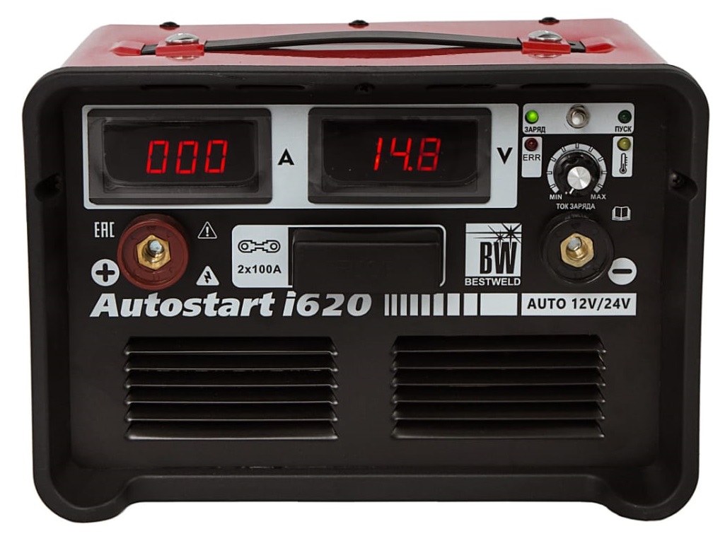 Пуско-зарядное устройство инверторное сетевое BestWeld Autostart i620 (12/24В, 5-80А)