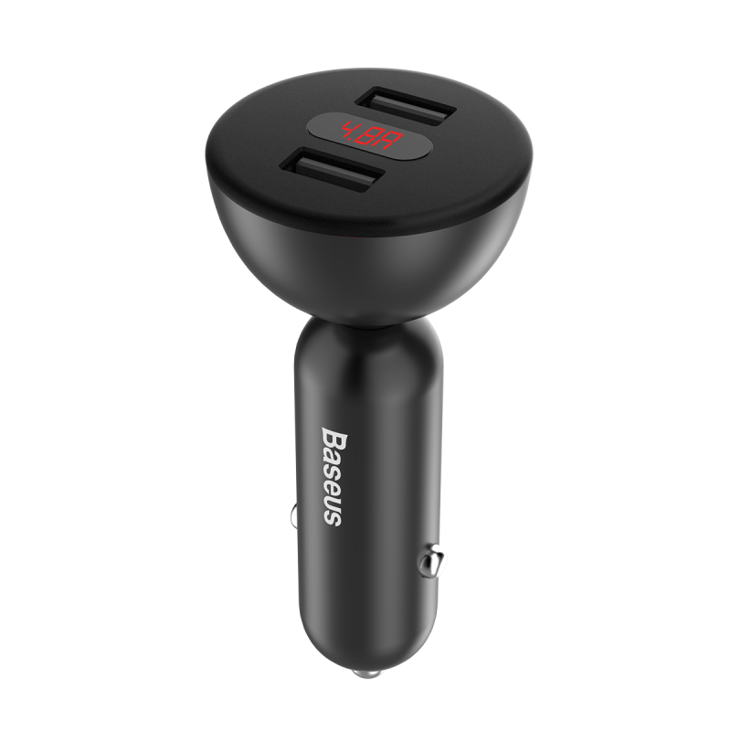Автомобильное зарядное устройство 2xUSB Baseus Shake-head 360°rotation - Черное (CCALL-YT01)