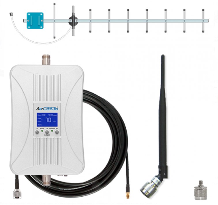 Усилитель сигнала сотовой связи и интернета ДалCвязь DS-900-20 C1 (+ Кронштейн в подарок!)