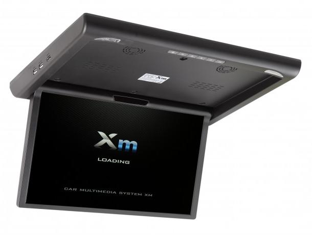 Потолочный монитор для автомобиля с электроприводом XM 1760RDUD Черный (+ Двухканальные наушники в подарок!)