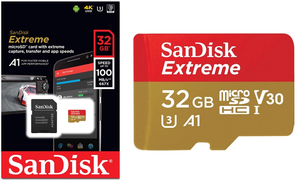 Карта памяти micro SDHC 32Gb SanDisk Extreme U3