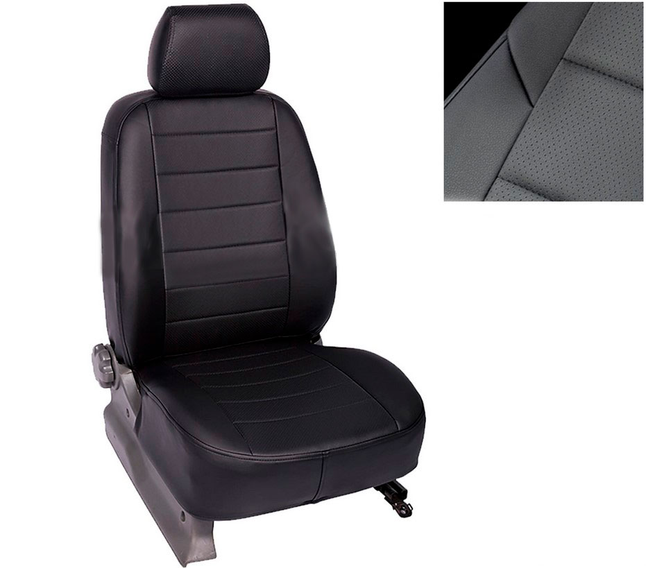 Чехлы из экокожи Seintex для Toyota RAV4 IV 2012-2018 (черные, 85442)