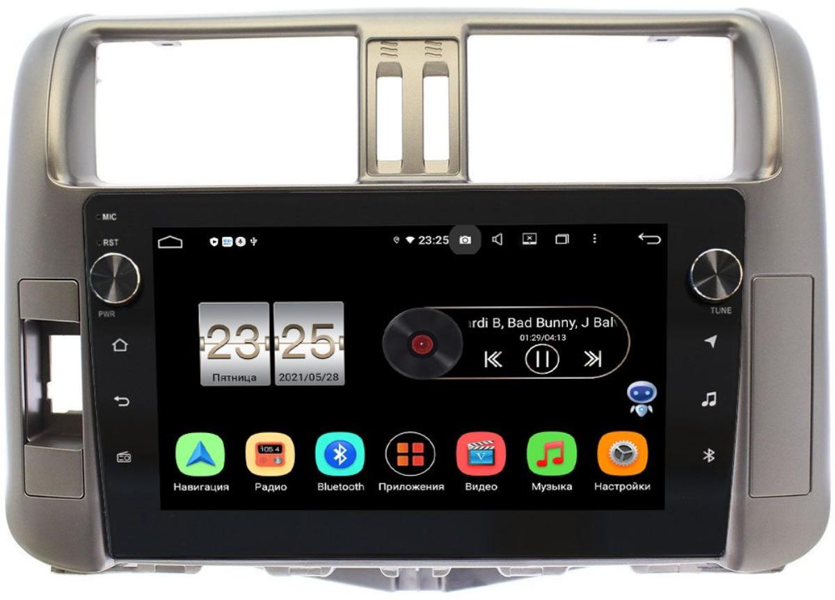 Штатная магнитола LeTrun BPX409-9005 для Toyota LC Prado 150 2009-2013 (для авто с усилителем) на Android 10 (4/32, DSP, IPS, с голосовым ассистентом, с крутилками) (+ Камера заднего вида в подарок!)