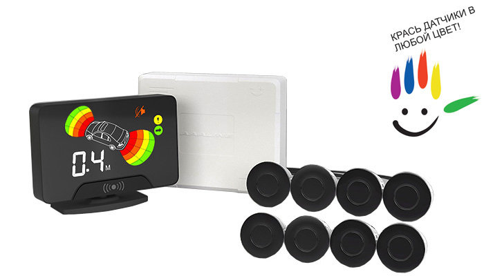 Парктроник модель AAALine LCD-18 Black