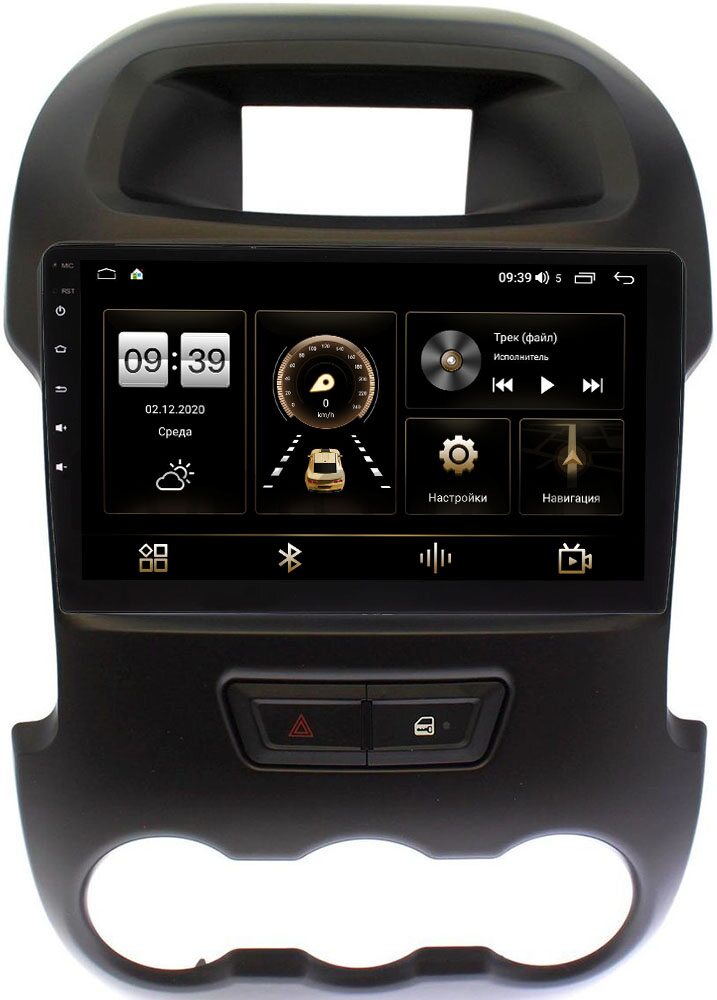 Штатная магнитола Ford Ranger III 2012-2015 LeTrun 4166-9165 на Android 10 (4G-SIM, 3/32, DSP, QLed) (+ Камера заднего вида в подарок!)