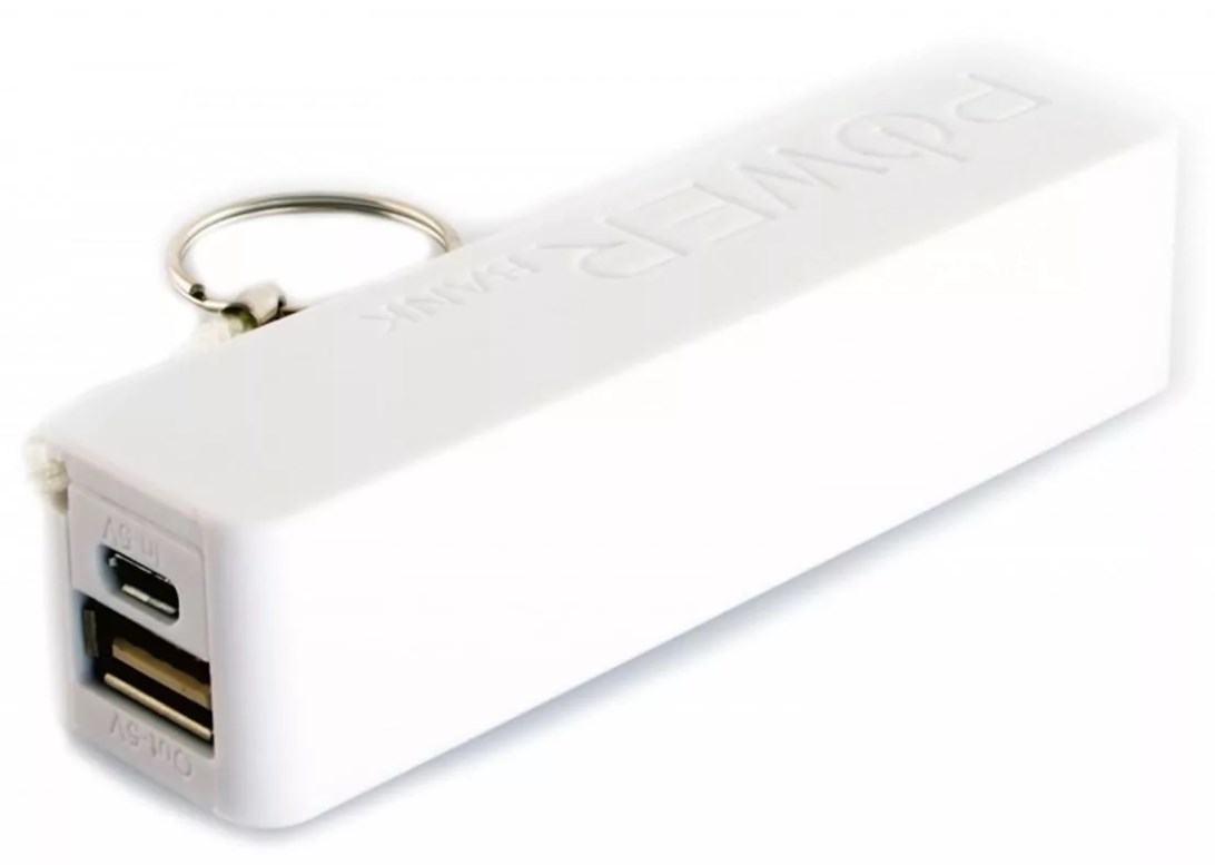 Портативное зарядное устройство для телефона PowerBank Mini White 2600 mAh