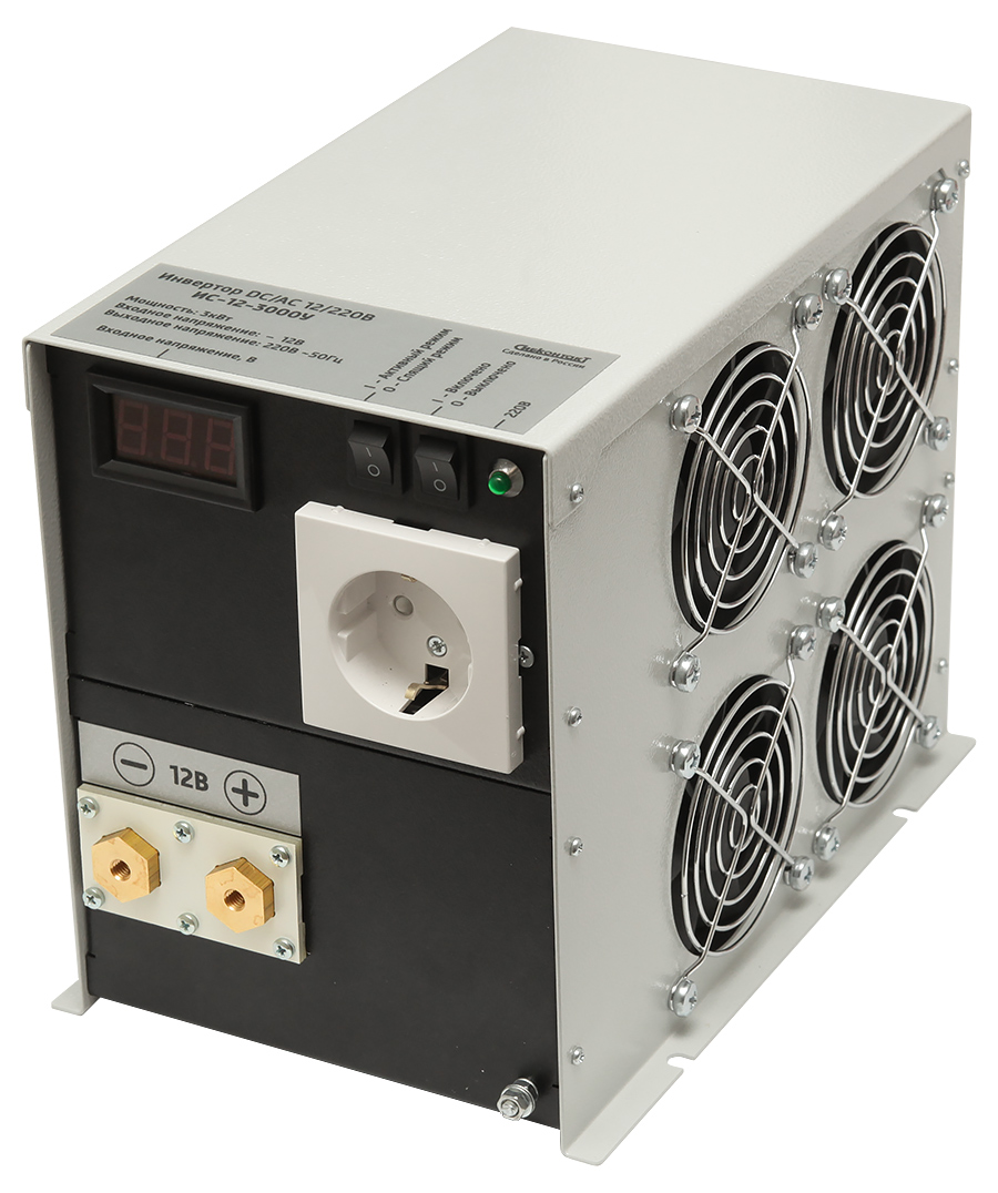 Инвертор Сибконтакт ИС-12-3000У DC-AC, 12В/3000Вт