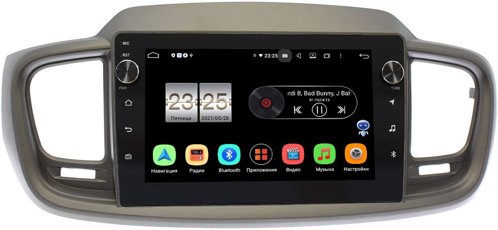 Штатная магнитола LeTrun BPX410-1125 для Kia Sorento III Prime 2015-2020 на Android 10 (4/32, DSP, IPS, с голосовым ассистентом, с крутилками) (+ Камера заднего вида в подарок!)
