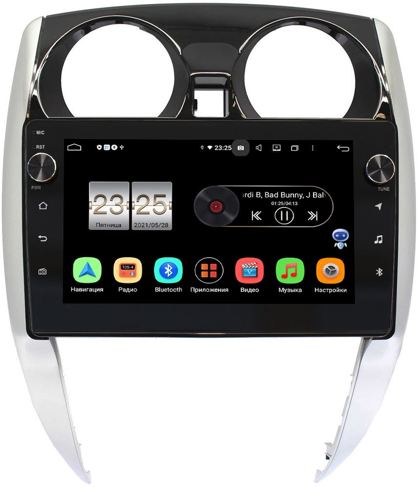 Штатная магнитола Nissan Note II (2013-2021) LeTrun BPX410-1171 на Android 10 (4/32, DSP, IPS, с голосовым ассистентом, с крутилками) (+ Камера заднего вида в подарок!)