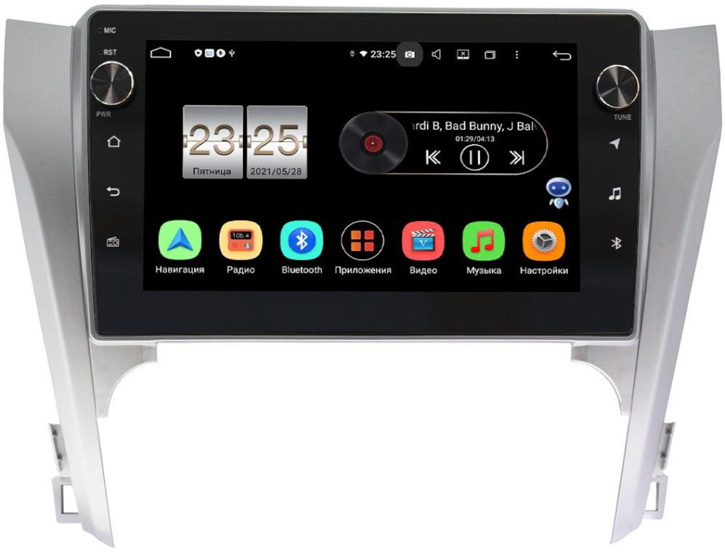 Штатная магнитола LeTrun BPX410-1003 для Toyota Camry V50 2011-2014 на Android 10 (4/32, DSP, IPS, с голосовым ассистентом, с крутилками) (для авто с камерой, JBL) (+ Камера заднего вида в подарок!)