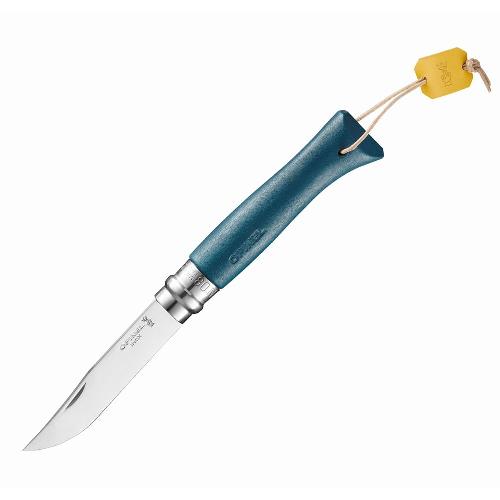 

Нож Opinel №8, нержавеющая сталь, синий, лимитированная (+ Антисептик-спрей для рук в подарок!)