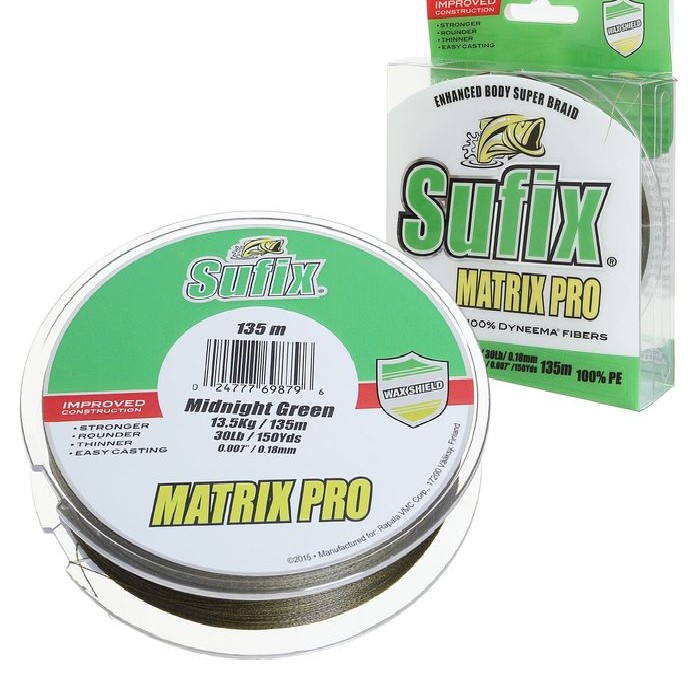

Леска плетеная SUFIX Matrix Pro зеленая 135м 0.60мм 90кг