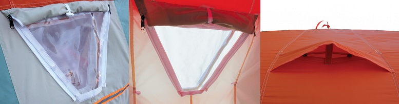 Окно зимней палатки