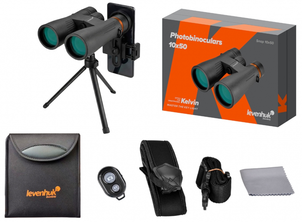 Фотобинокль Levenhuk Kelvin Snap 10x50 - комплектация