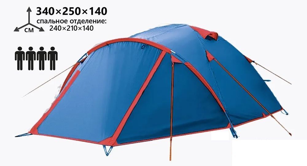 Вместительная и легкая палатка Arten Vega