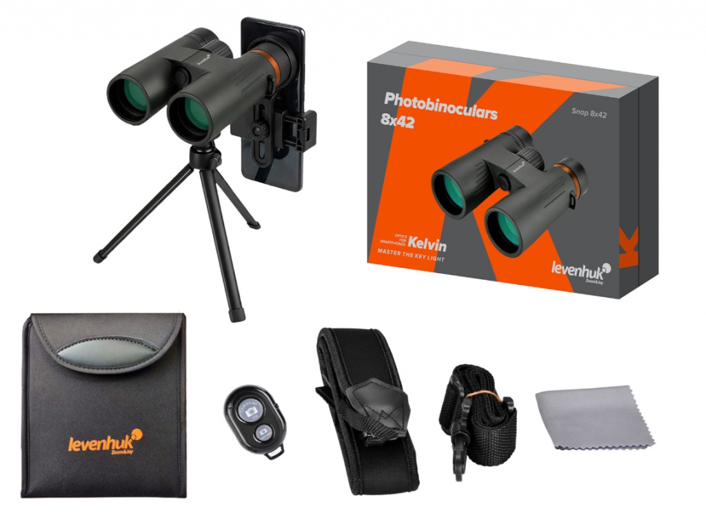 Комплектация - Фотобинокль Levenhuk Kelvin Snap 8x42