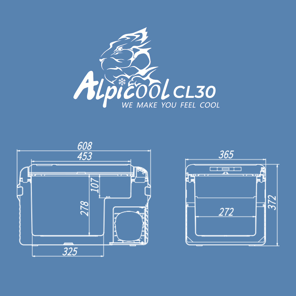 Автохолодильник Alpicool CL30 (12/24) размеры
