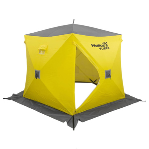 Палатка зимняя утепленная Helios ЮРТА Premium желтый/серый HS-WSCI-P-YG, фото 2