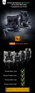 Автомобильное кресло DAIICHI All-in-One 360 i-Size, цвет Luminous Grey, арт. DIC-B502, фото 9