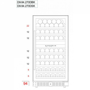 Винный шкаф Dunavox DX-94.270SDSK, фото 6