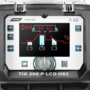 Аппарат аргонодуговой сварки ПТК HANKER TIG 200 P LCD H83, фото 8