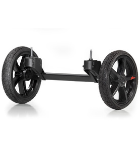 Комплект больших передних колес Hartan Quad system для коляски Topline S, Xperia 2013, черно-оранжевый, фото 1