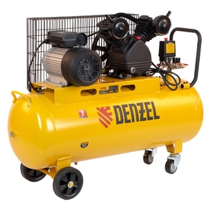Компрессор воздушный Denzel BCV2200/100, ременный привод, 2.2 кВт, 100 литров, 370 л/мин, фото 2