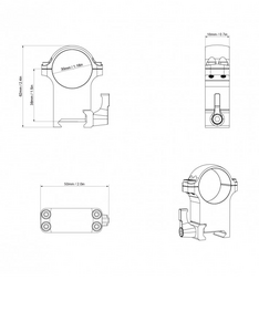 Крепление Vector Optics 30mm STEEL HIGH QD WEAVER RINGS (XASR-SQ13), фото 6