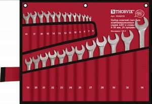 Набор ключей гаечных комбинированных Thorvik серии ARC в сумке,   6-36 мм, 25 предметов, фото 1