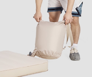 Коврик самонадувающийся Naturehike C10, двойной 200х132х10 cм, бежевый, фото 8