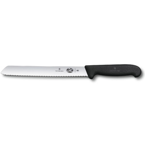 Нож Victorinox для хлеба, лезвие 21 см волнистое, черный, фото 2