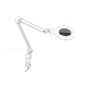 Лупа-лампа на струбцине Veber LED Bi-color, со сменными линзами и подсветкой (8608D)