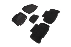 Ворсовые 3D коврики в салон Seintex для Toyota RAV4 IV 2012-2019 (черные)