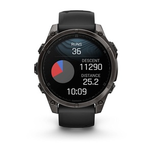 Часы Garmin Fenix 8 47mm AMOLED Saph Carbon Gray DLC Titanium Black-Pebble Grey Sln (010-02904-29G), фото 9