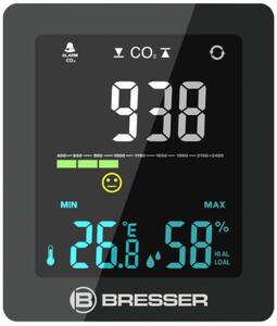 Гигрометр Bresser Air Quality Smile с датчиком CO2, черный, фото 3
