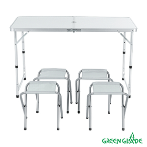 Набор мебели для пикника Green Glade M790-1 (мраморный белый), фото 10